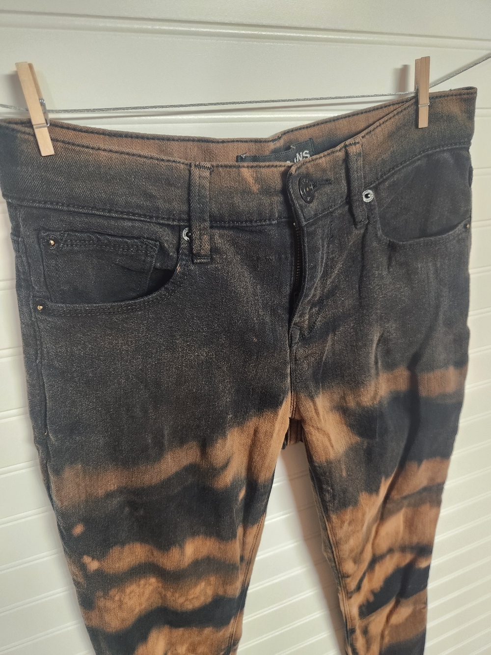 Express size 2 women's mid rise legging Brown And Black Tie-dye Jeans